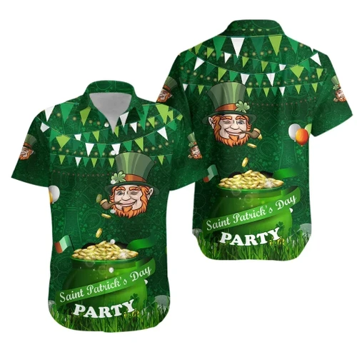Patrick's Day Hawaiian Shirt Shamrock Festival Style K36
