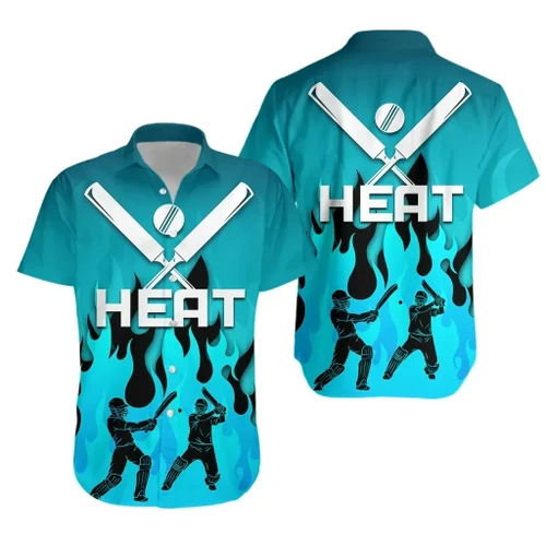 Brisbane Heat Hawaiian Shirt Fire Style K4