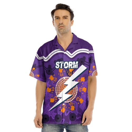RugbyLife Hawaii Shirt - (Personalized) Melbourne Storm Indigenous Aboriginal Sun Style
