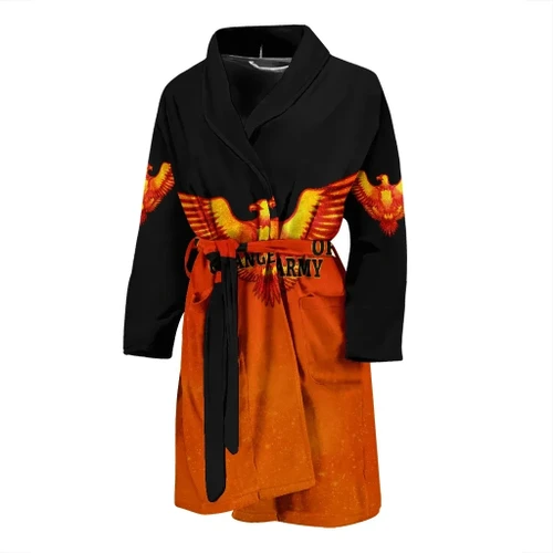 Orange Army Men's Bath Robe Cricket Sporty Style K8