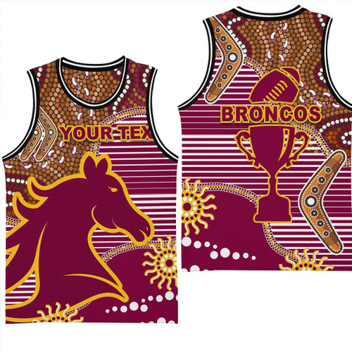 RugbyLife Jersey - (Custom) Brisbane Broncos Indigenous Version 2.0 - Rugby Team Basketball Jersey