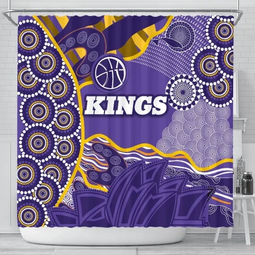 Kings Shower Curtain Sydney Aboriginal Art TH12