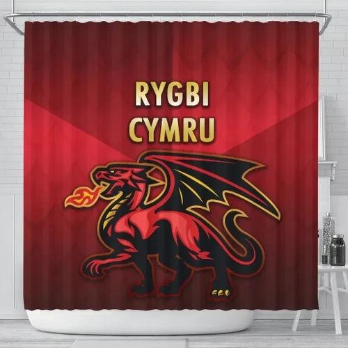 Rugbylife Shower Curtain - Wales Rugby Shower Curtain Simple Style K8