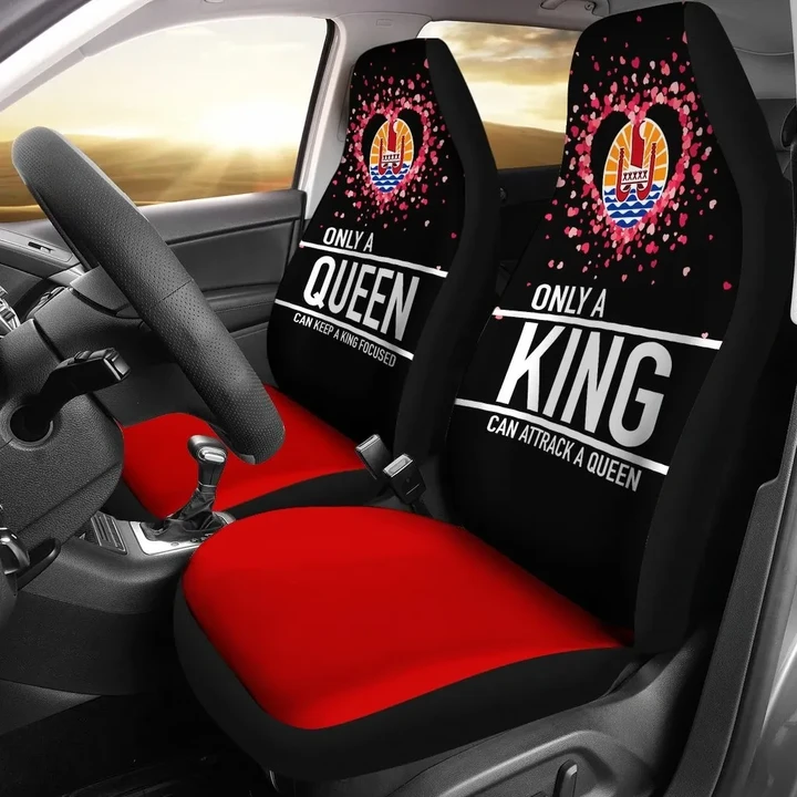 French Polynesia Car Seat Covers Couple Valentine Nothing Make Sense (Set of Two) | rugbylife