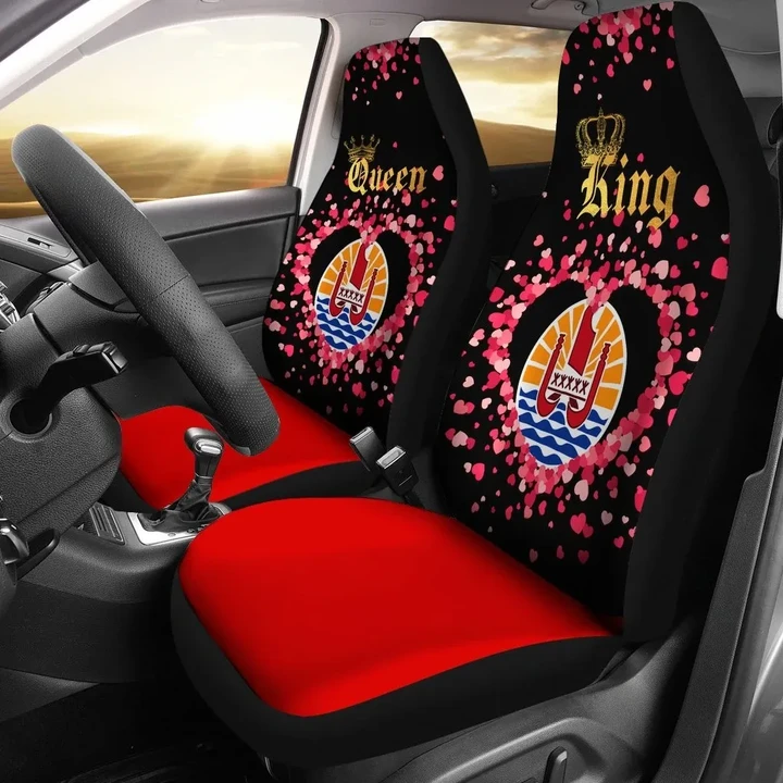 French Polynesia Car Seat Cover Couple King/Queen (Set of Two) | Valentine | rugbylife