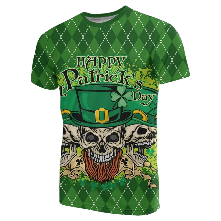 Ireland T Shirt Happy Skull St. Patrick's Day TH6