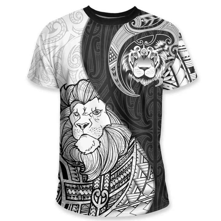 Lion Maori Tattoo T Shirt K5 - 1st New Zealand