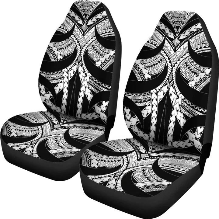 Samoan Tattoo Car Seat Covers White TH4 - 1st rugbylife