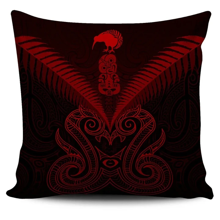 Maori Manaia New Zealand Pillow Cover Red K4 - 1st New Zealand
