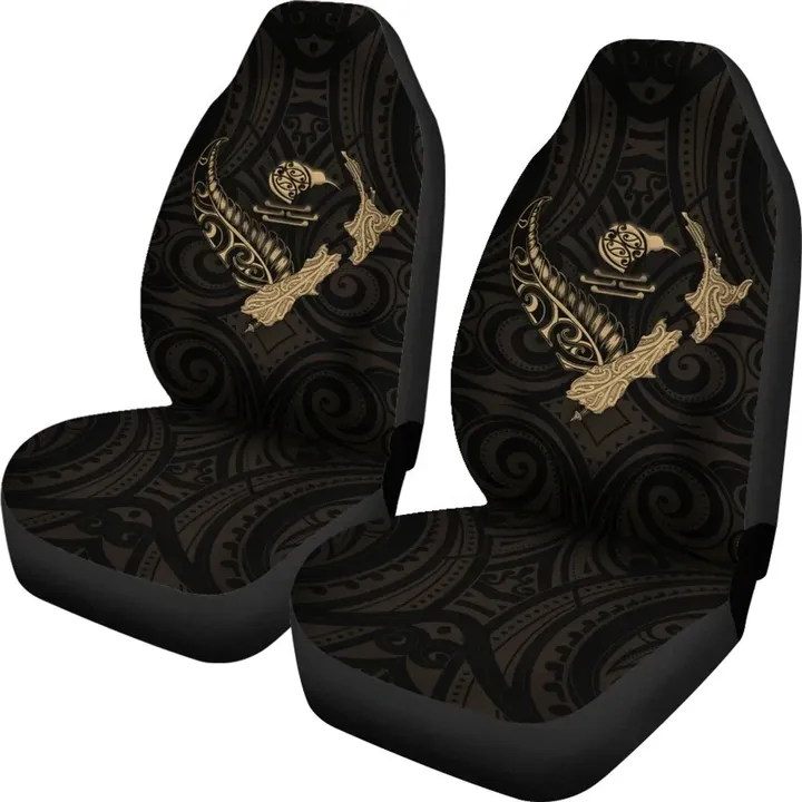 rugbylife Heart Car Seat Covers - Map Kiwi mix Silver Fern Gold K4 - 1st rugbylife