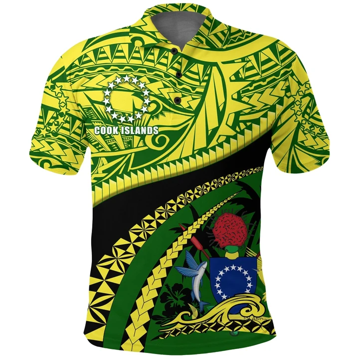 Cook Islands Polo Shirt Polynesian Tattoo K4 - 1st New Zealand
