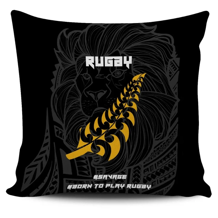 New Zealand Maori Lion Rugby Pillow Cover K5 - 1st New Zealand