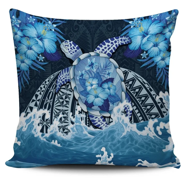 Polynesian Turtle Hibiscus The Blue Sea Pillow Case K5 - 1st New Zealand