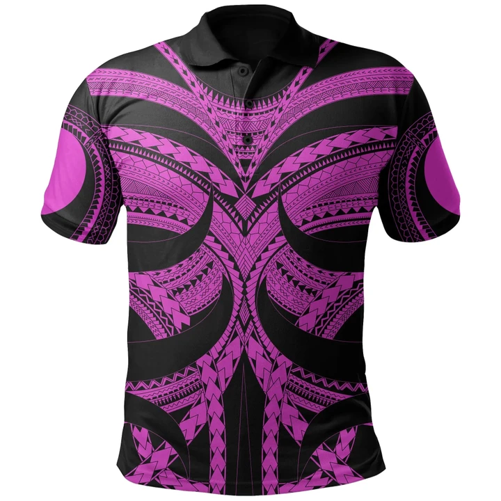 Samoan Tattoo Polo Shirt Purple TH4 - 1st New Zealand