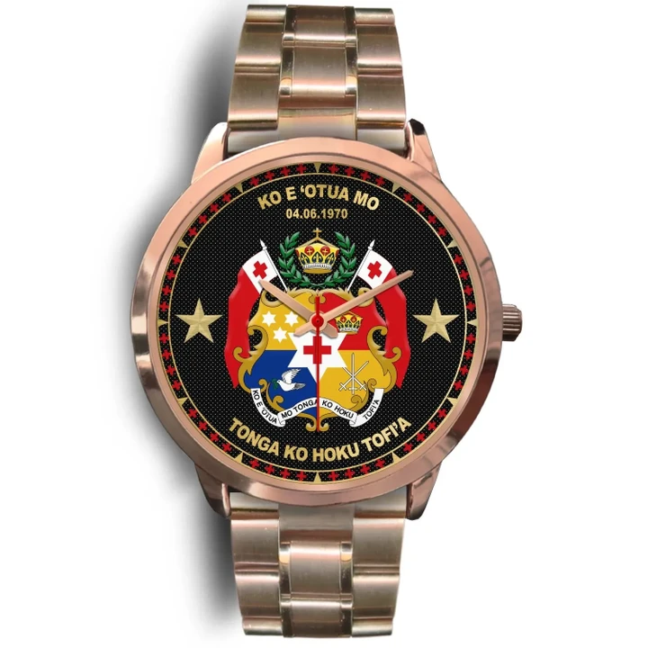 Tonga Coat Of Arms Rose Gold Watch | Men & Women | High Quality