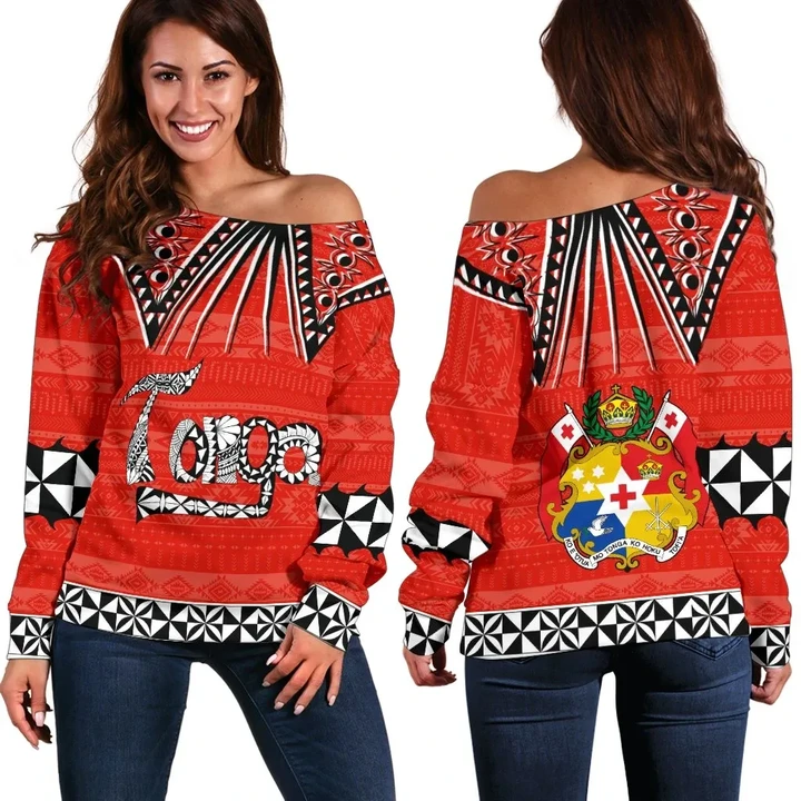 Coat of Arms Tonga Off Shoulder Sweater
