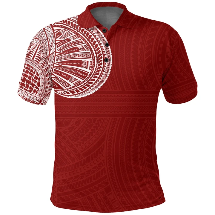 Tribal Tattoo Polo Shirt, Polynesian Golf Shirt  A7