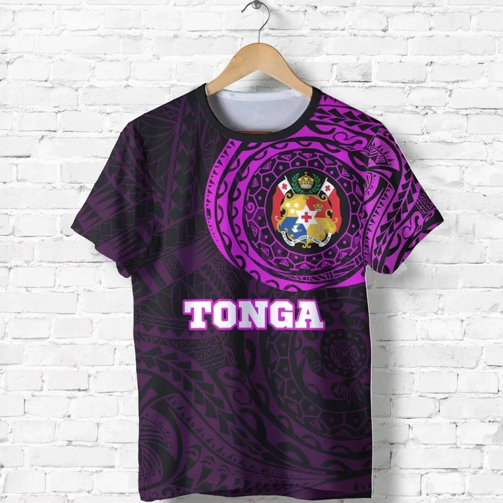 Tonga In My Heart Tattoo Style Special T-Shirt Pink