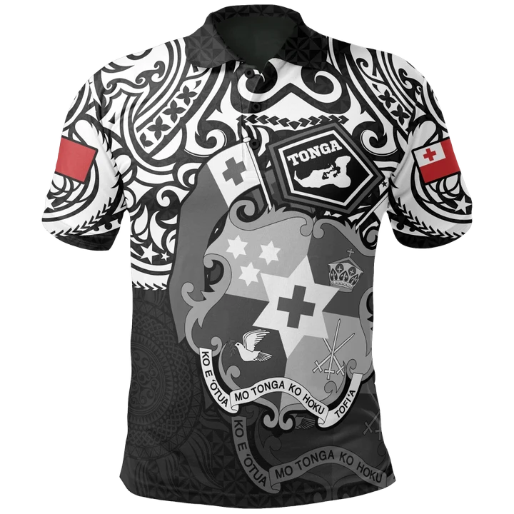 Tonga Polynesian Polo Shirt - Tongan Pride (White