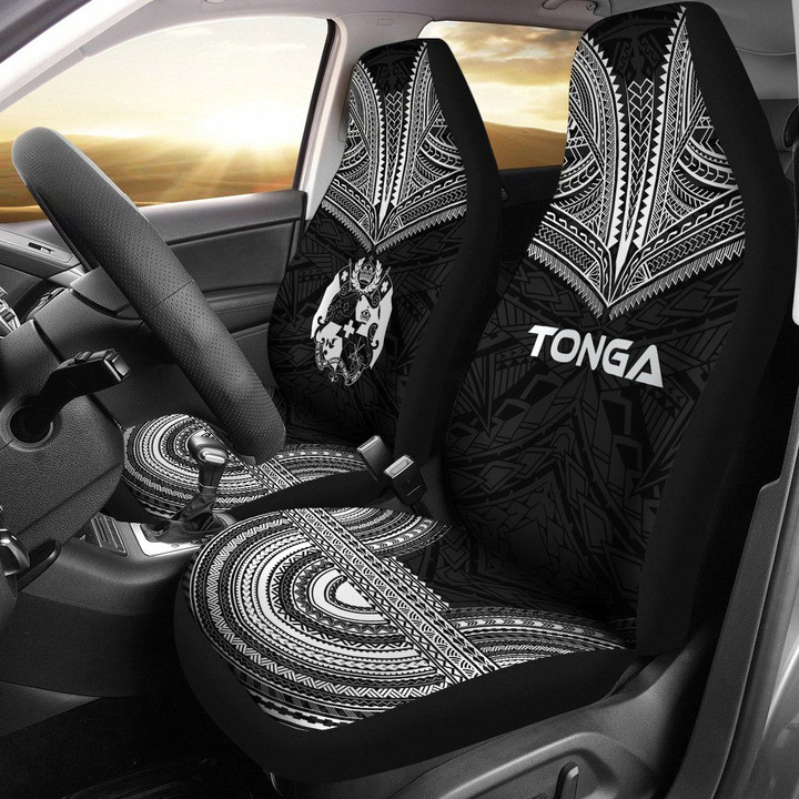 Tonga Polynesian Chief Car Seat Cover - Black Version