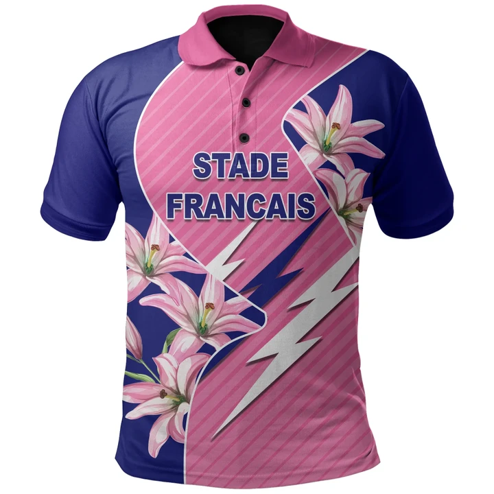 Stade Français Polo Shirt Pink Lillies