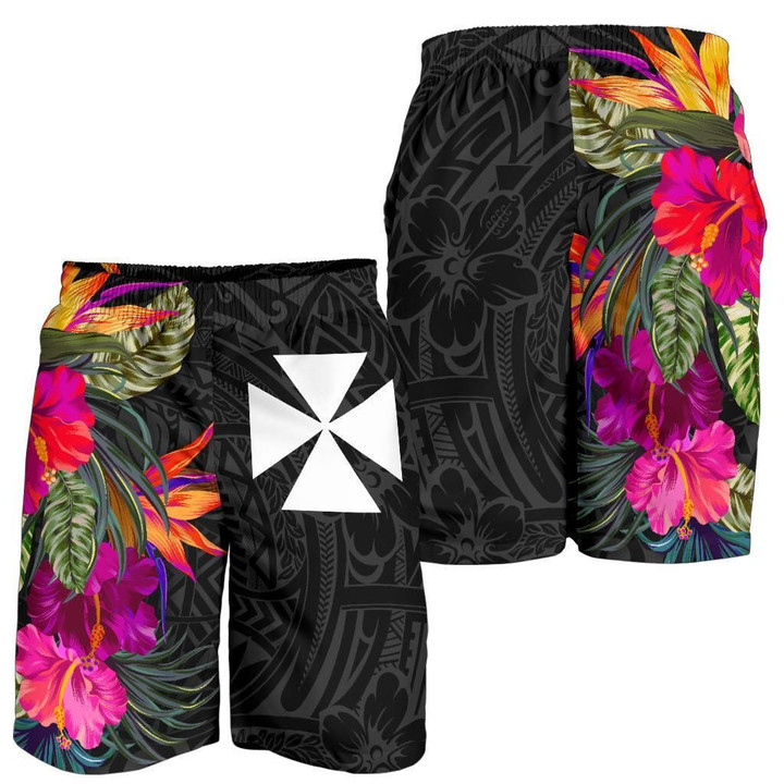 Willis and Futuna All Over Print Men's Shorts - Polynesian Hibiscus Pattern