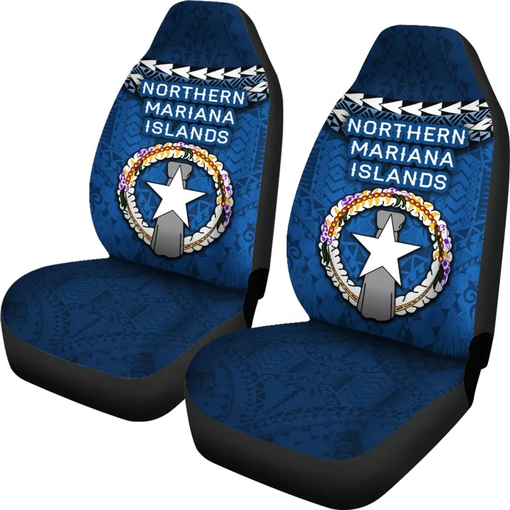 Northern Mariana Islands Polynesian Car Seat Covers - Vibes Version