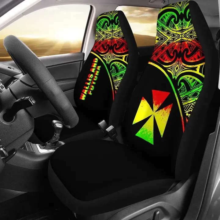 Wallis and Futuna Polynesian Car Seat Covers - Reggae Curve