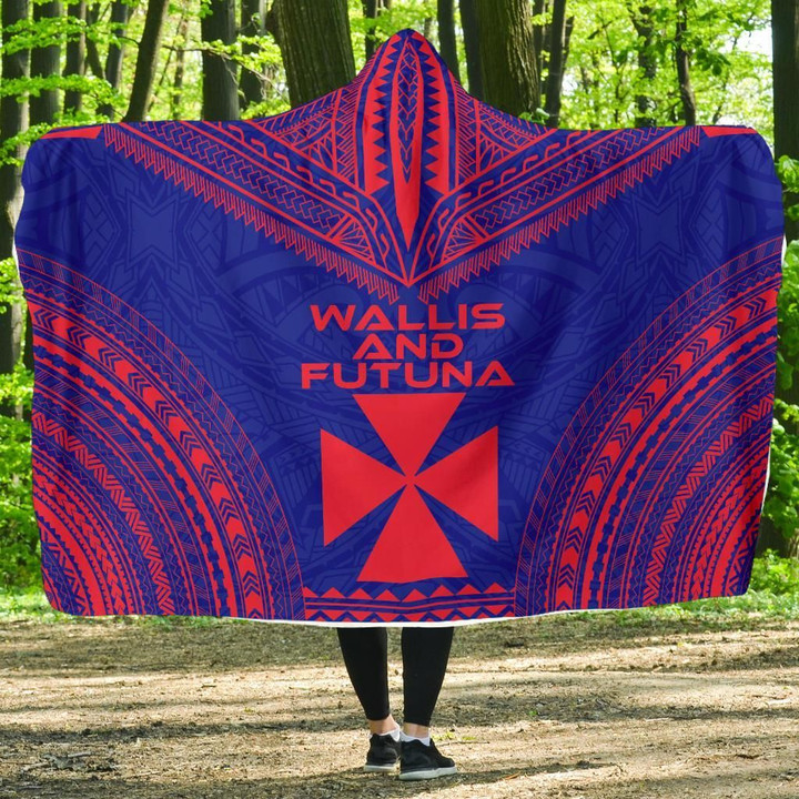Wallis And Futuna Flag Polynesian Chief Hooded Blanket
