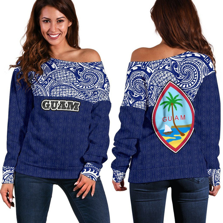 Guam Women's Off Shoulder Sweater - Bn09 Dhl