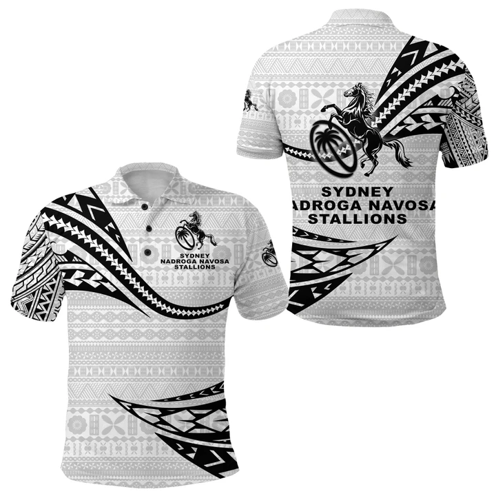 Fiji Rugby Polo Shirt Sydney Nadroga Navosa Stallions Unique Version - White