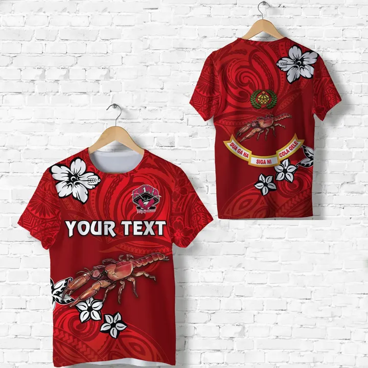 (Custom Personalised) Rewa Rugby Union Fiji T Shirt Unique Vibes - Full Red