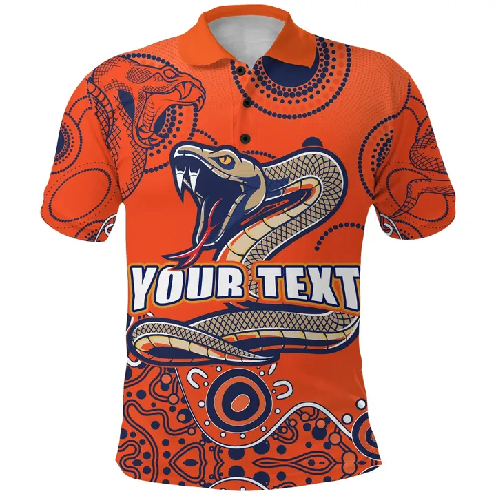 (Custom Personalised) Cairns Taipans Polo Shirt Australian Indigenous Sporty Front | Rugbylife.co