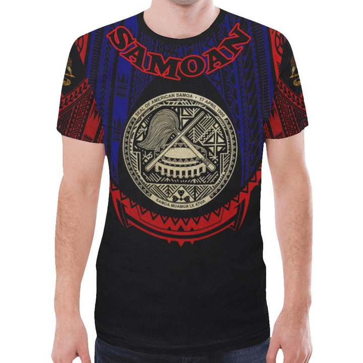 American Samoa Polynesian Coat Of Arm Eagle T-shirt - Mix Style - J5