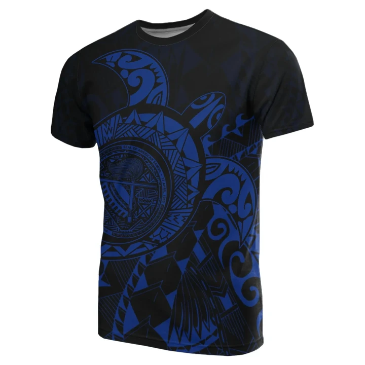 American Samoa T-shirt - Blue - Turtle Style J9