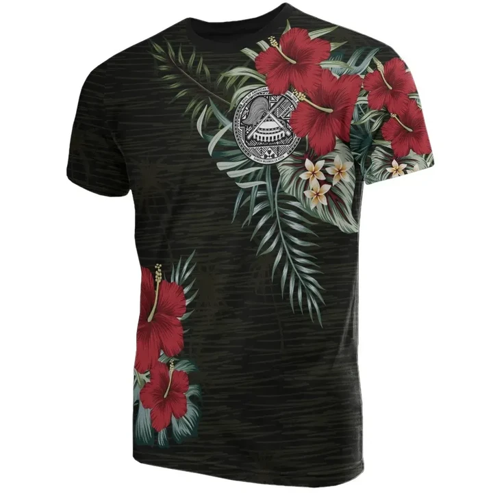 American Samoa Hibiscus T-Shirt A7