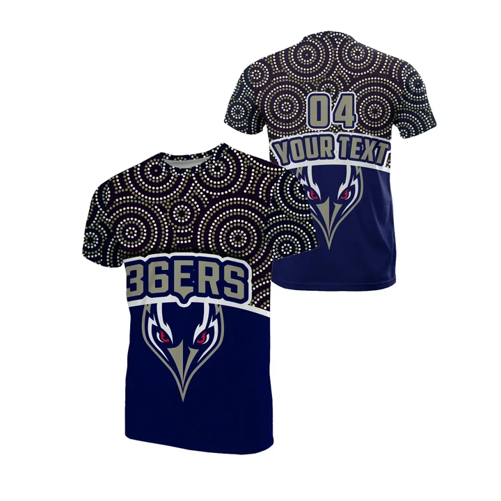 (Custom Personalised)36ers Basketball T-Shirt Aboriginal TH4