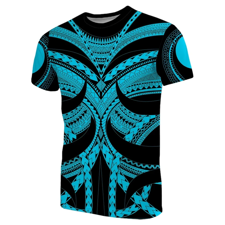 Samoan Tattoo T-Shirt Blue TH4 - 1st New Zealand