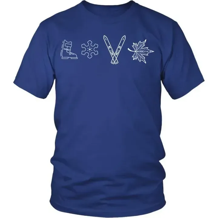 Skiing Canada P1 T-Shirt District Unisex Shirt / Royal Blue S T-Shirts