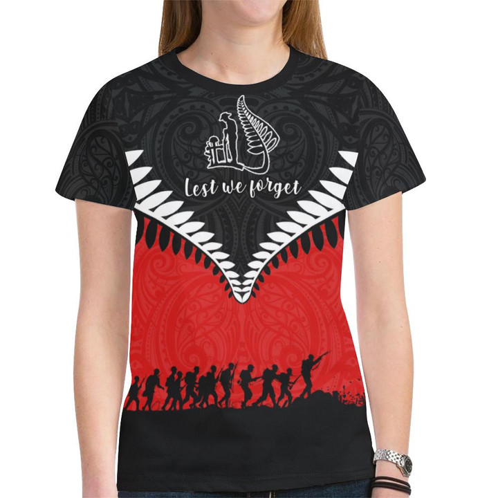 New Zealand Anzac Shirt, Lest We Forget Remembrance Day T-Shirt K4 - 1st New Zealand