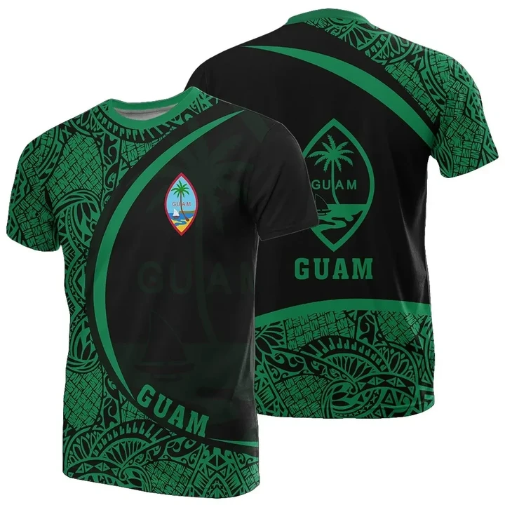 Guam Micronesia T-Shirt Green - Round Style