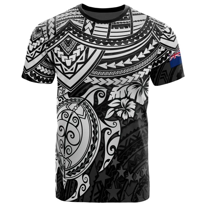 Cook Islands Polynesian T-Shirt - White Turtle - BN15