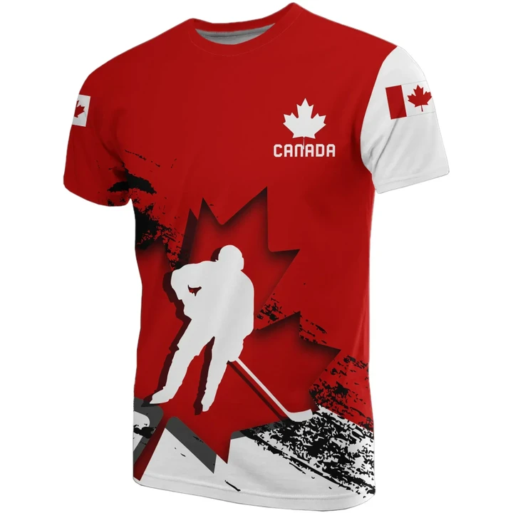 Custom Canada T-Shirts - Maple Leaf Hockey A02