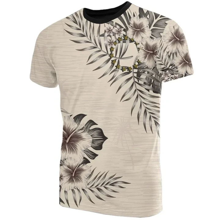 Cook islands T-Shirt The Beige Hibiscus A7