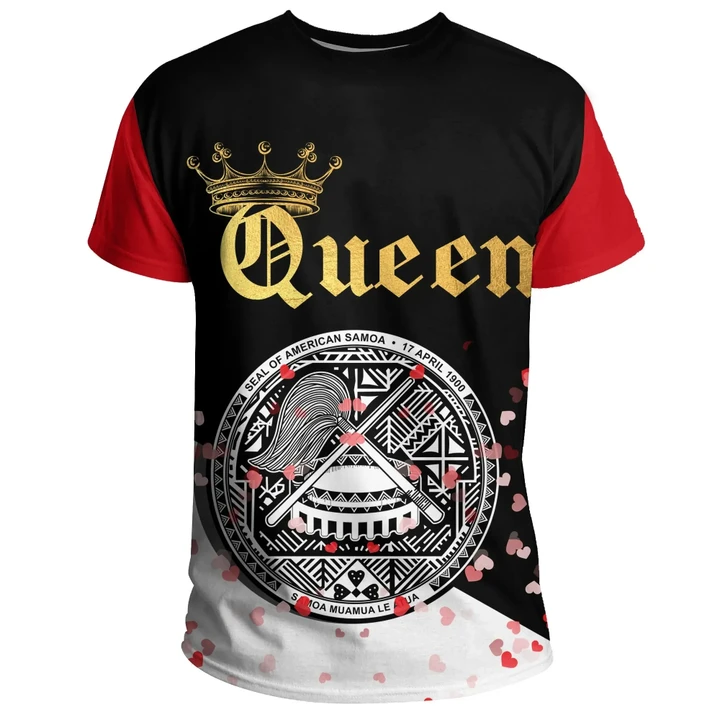 American Samoa T-Shirt Queen - Valentine Couple A7