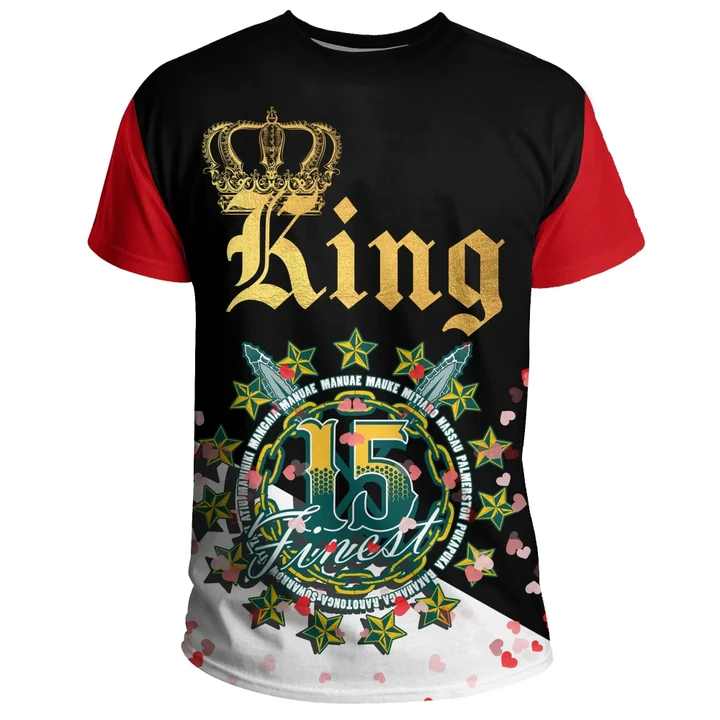 Cook Islands T-Shirt King - Valentine Couple A7