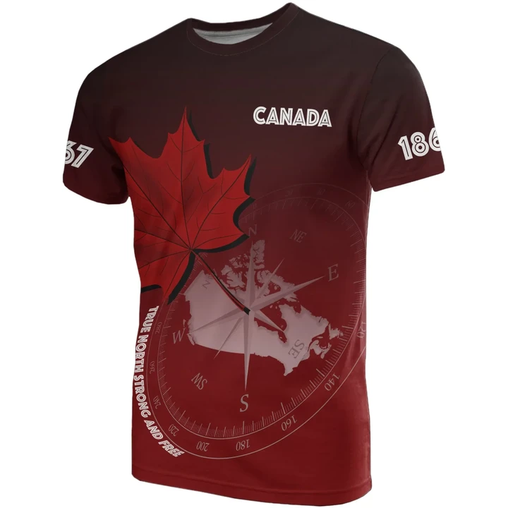 Canada Compass Maple Leaf T-Shirts A02