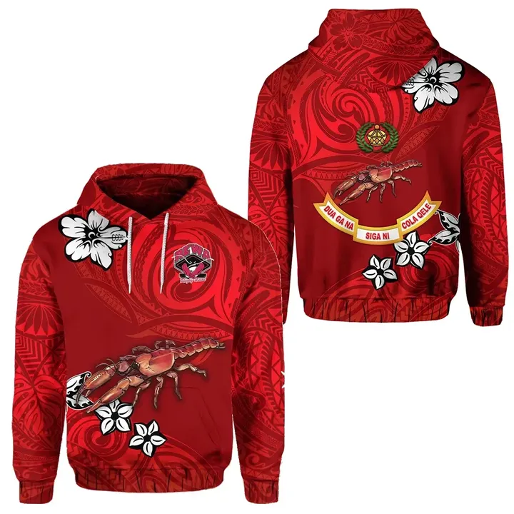 Rewa Rugby Union Fiji Hoodie Unique Vibes - Full Red
