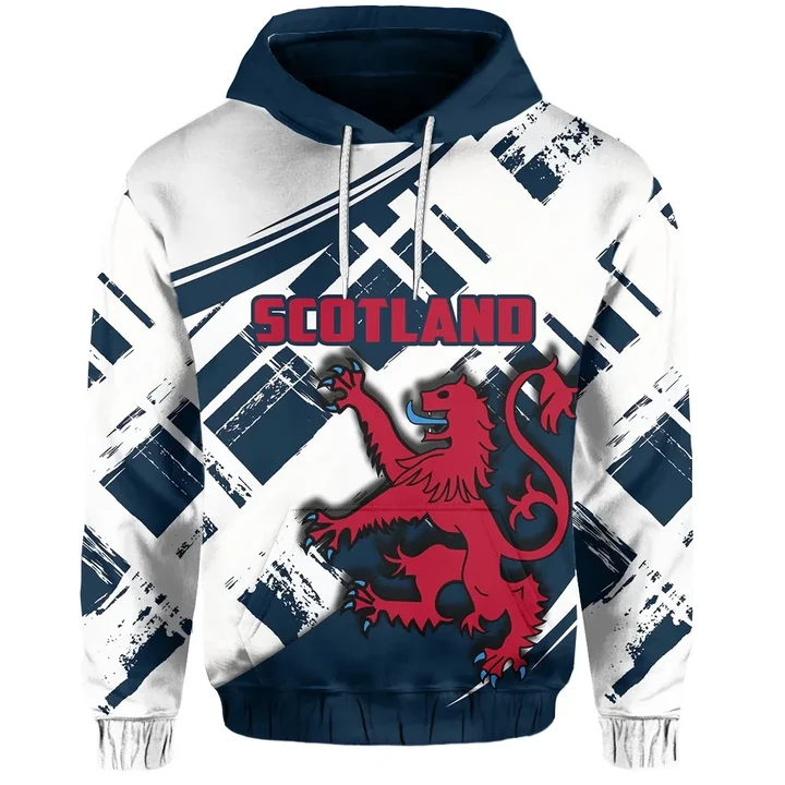 Scotland Rugby Hoodie Lion Rampant Style