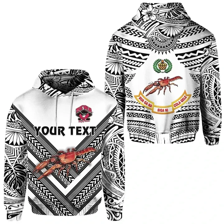 (Custom Personalised) Rewa Rugby Union Fiji Hoodie Creative Style - White